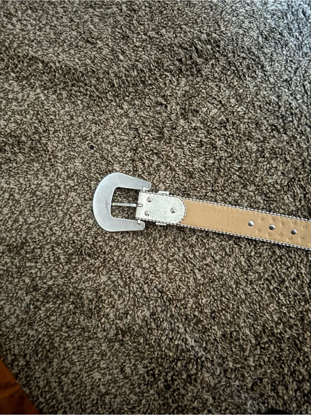 Sparkle Crystal Buckle Women’s Belt - Silver
